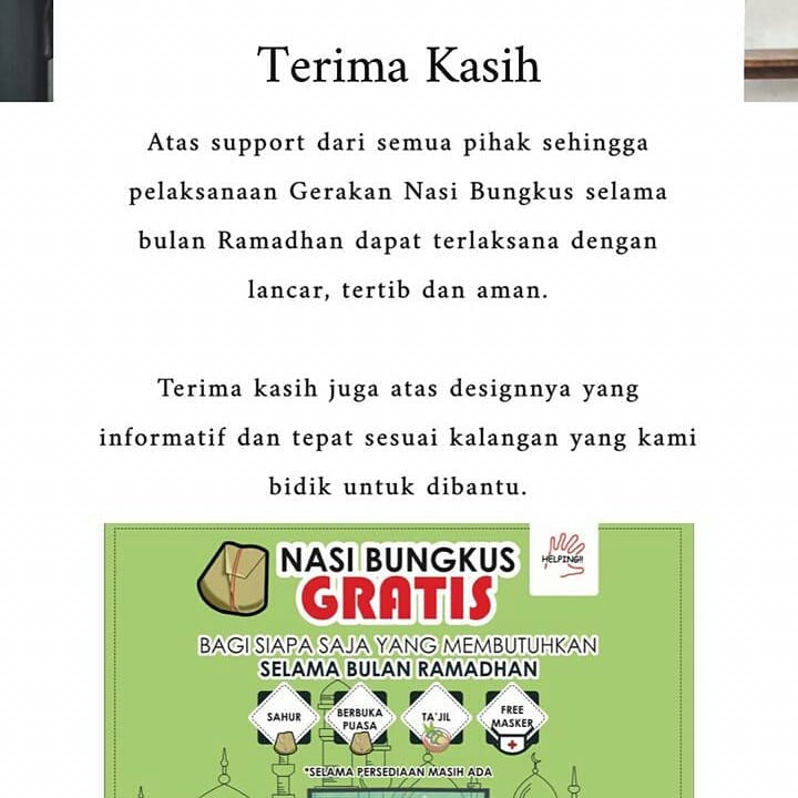 Ungkapan Terima kasih dari Pengurus Yayasan Asta Tunggal Guna (HELPING PEDULI SOSIAL)