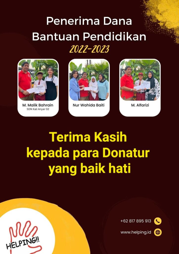 Ucapan Terima Kasih dari Penerima Bantuan Pendidikan TA 2022/2023