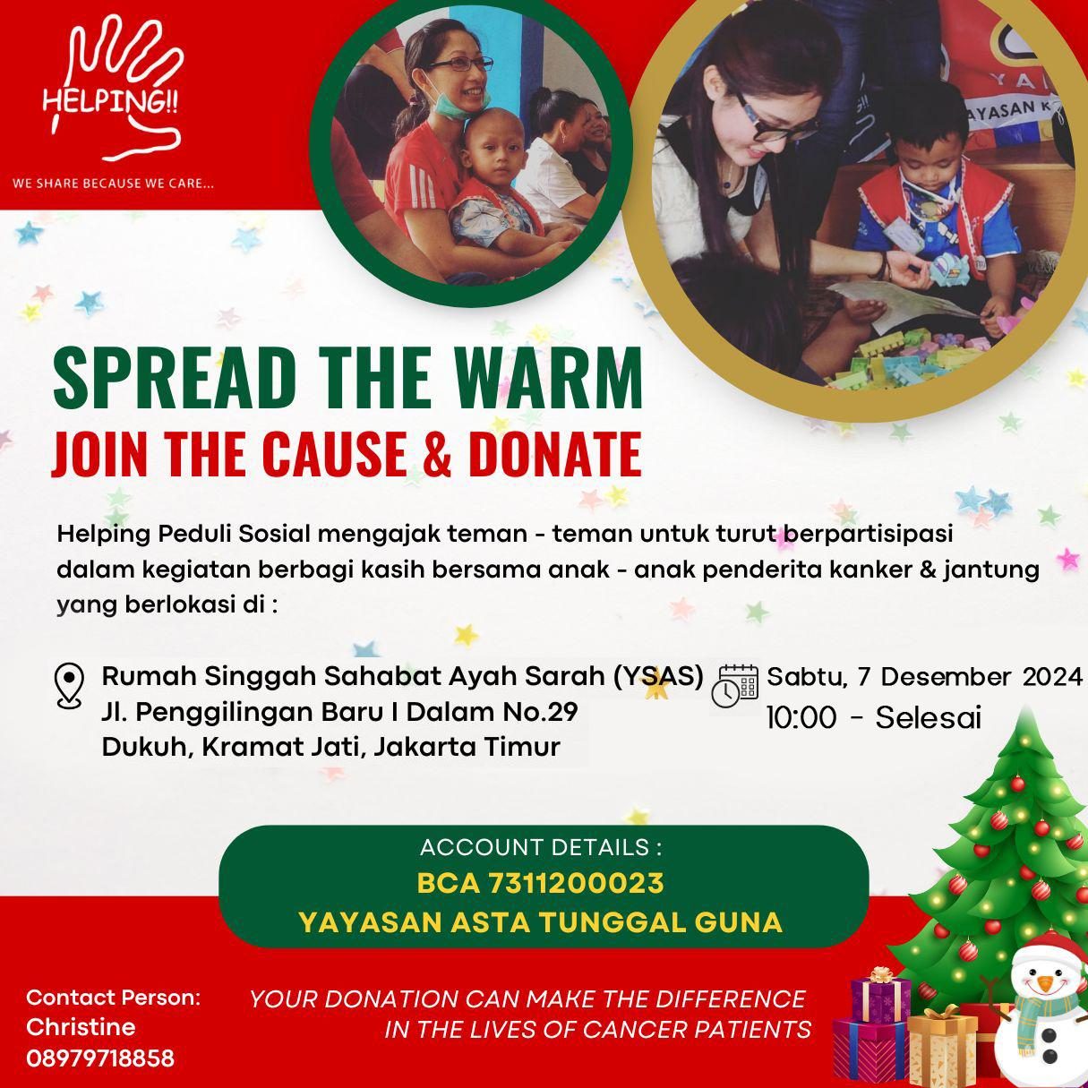 Yuk kita bantu anak-anak penderita kanker dan jantung di Rumah Singgah Sahabat Ayah Sarah